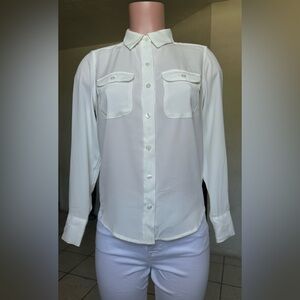 INC International Concepts Women's White Blouse S